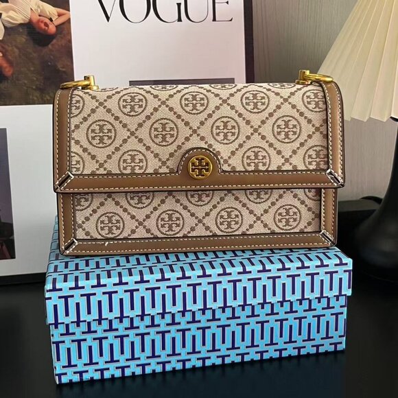 Tory Burch Handbags - TORY BURCH Brown Old Flower Organ Bag